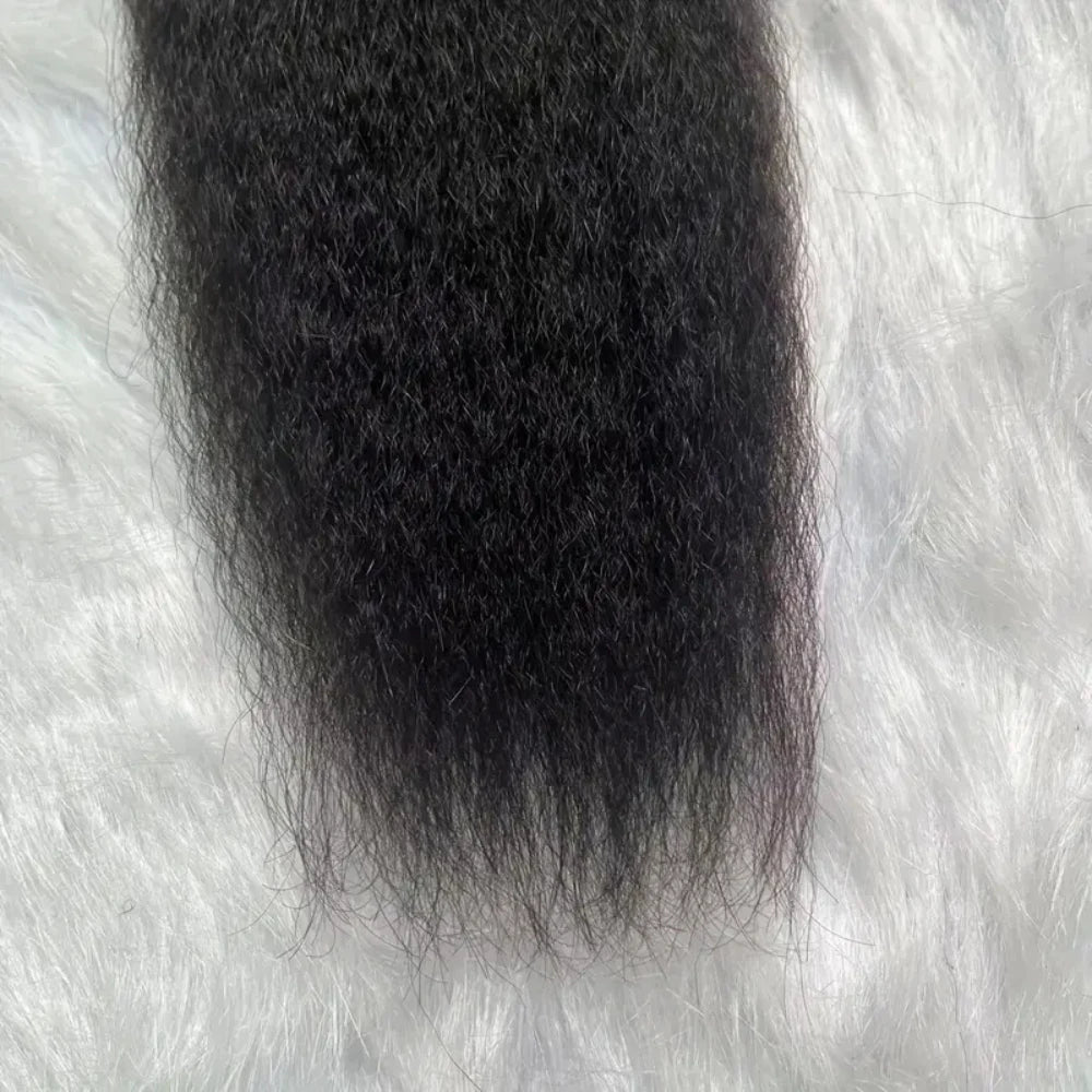 Kinky Straight Invisible Tape In 100% Human Hair Extensions 16"-26" Skin Weft Natural Black 100% Remy Hair Adhesive 20pcs/pack